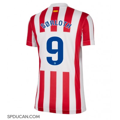 Zenski Nogometni Dres Atletico Madrid Alexander Sorloth #9 Domaci 2025-26 Kratak Rukav Zenski Nogometni Dres Atletico Madrid Alexander Sorloth #9 Domaci 2025-26 Kratak Rukav